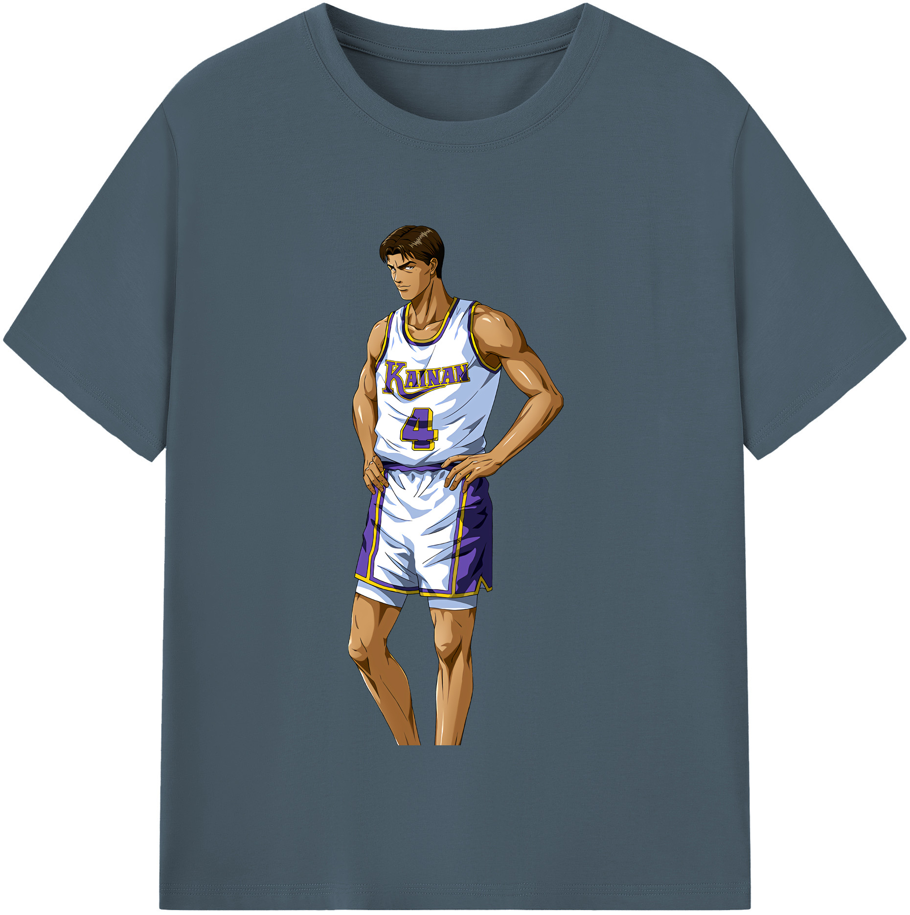SLAM DUNK／スラムダンク 綿100％半袖Tシャツ（フロントプリント）